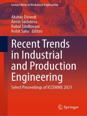 cover image of Recent Trends in Industrial and Production Engineering